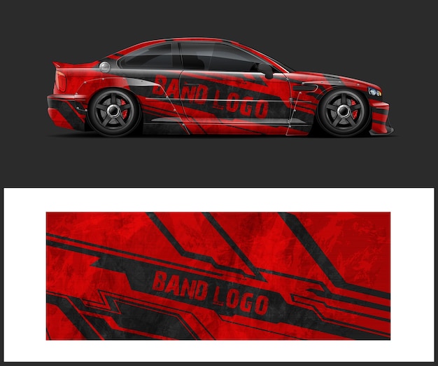 kit de vector de diseño de calcomanía de coche para publicidad de vehículos y envoltura de vinilo