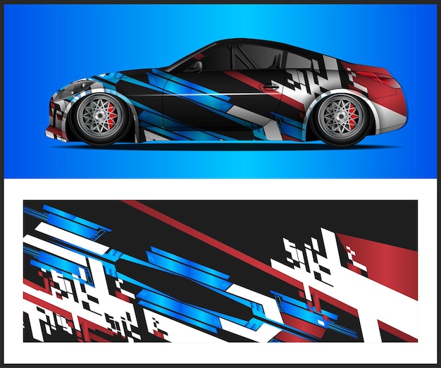 kit de vector de diseño de calcomanía de coche para publicidad de vehículos y envoltura de vinilo