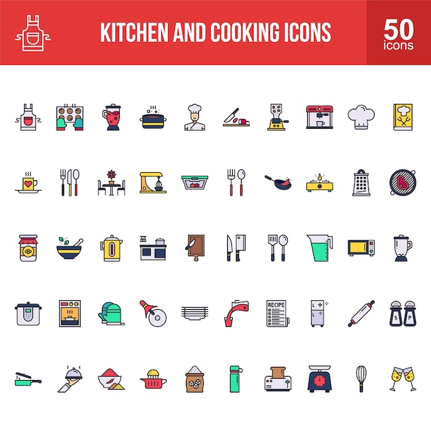 Kitchen and Cooking Icons Collection