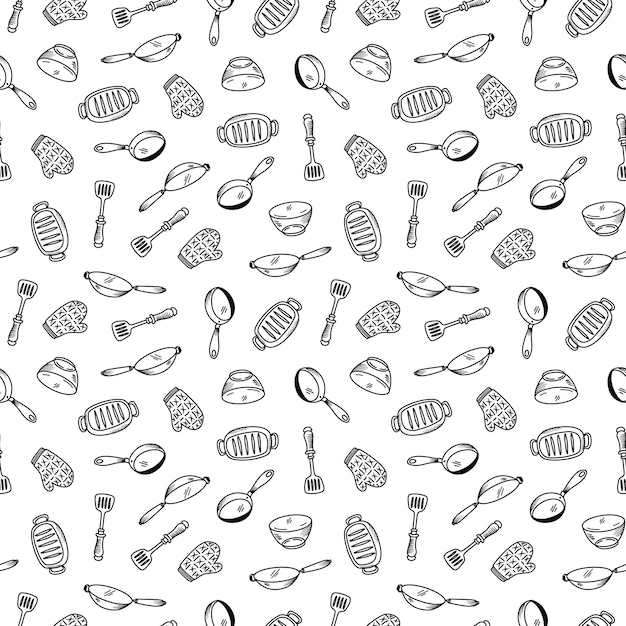 Kitchen Utensils Seamless Texture