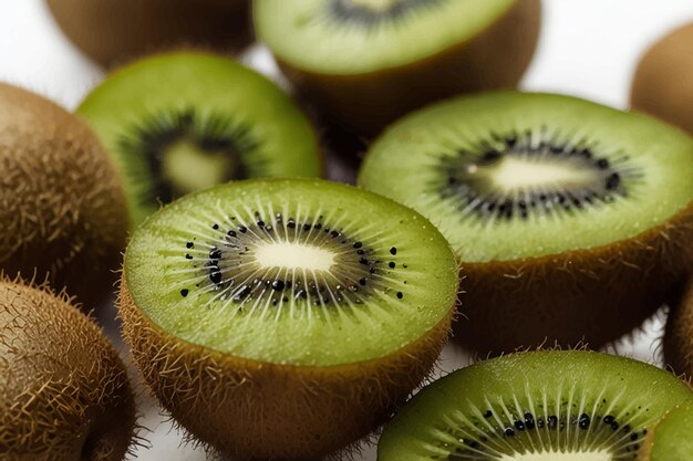 Kiwi aislado sobre fondo blanco.