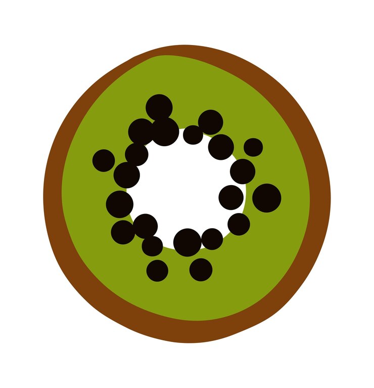 Vector kiwi frutas tropicales doodle kiwifruit vector icono de comida exótica