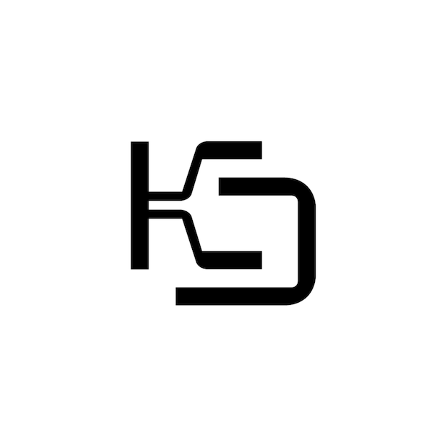 KJ monograma logotipo diseño carta texto nombre símbolo monocromo logotipo alfabeto carácter simple logotipo
