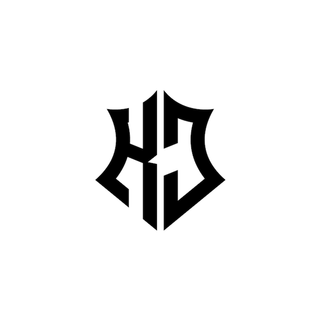 KJ monograma logotipo diseño carta texto nombre símbolo monocromo logotipo alfabeto carácter simple logotipo