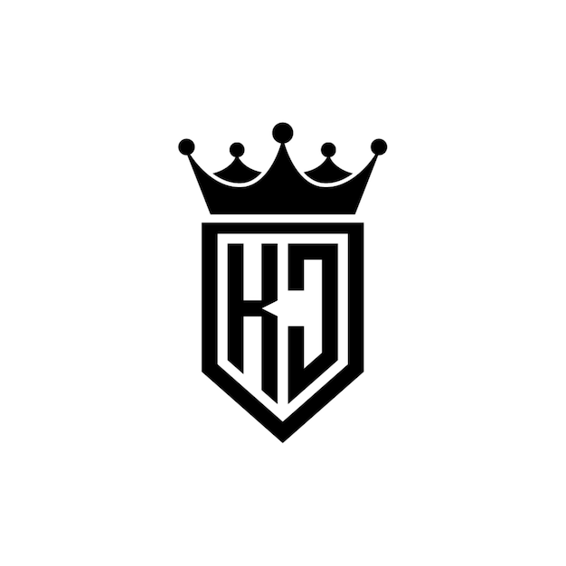 KJ monograma logotipo diseño carta texto nombre símbolo monocromo logotipo alfabeto carácter simple logotipo