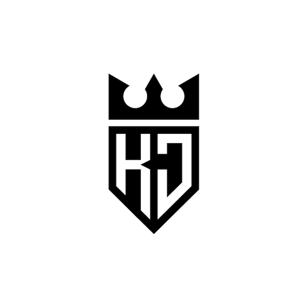 KJ monograma logotipo diseño carta texto nombre símbolo monocromo logotipo alfabeto carácter simple logotipo
