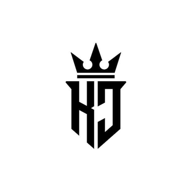 KJ monograma logotipo diseño carta texto nombre símbolo monocromo logotipo alfabeto carácter simple logotipo