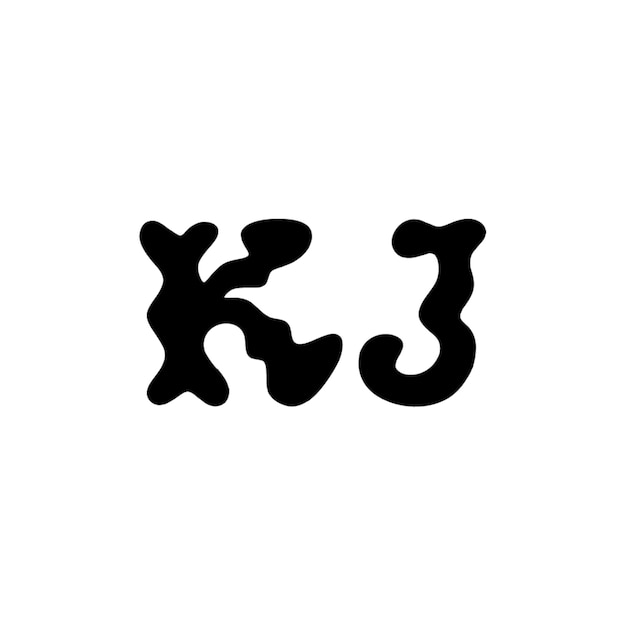 KJ monograma logotipo diseño carta texto nombre símbolo monocromo logotipo alfabeto carácter simple logotipo
