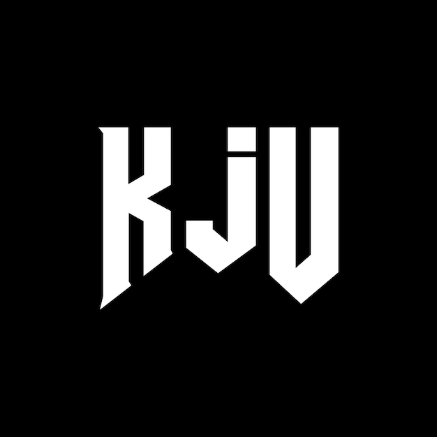 KJU diseño de logotipo de letra para empresa de tecnología KJU logotipo de diseño de combinación de colores blanco y negro KJU Logotipo KJU vector KJU Diseño KJU icono KJU alfabeto KJU tipografía diseño de logo