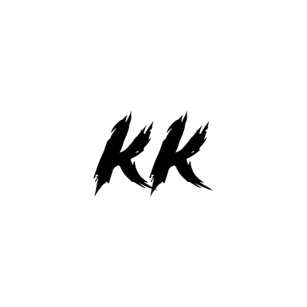 KK monograma logotipo diseño carta texto nombre símbolo monocromo logotipo alfabeto carácter simple logotipo