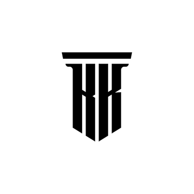 KK monograma logotipo diseño carta texto nombre símbolo monocromo logotipo alfabeto carácter simple logotipo