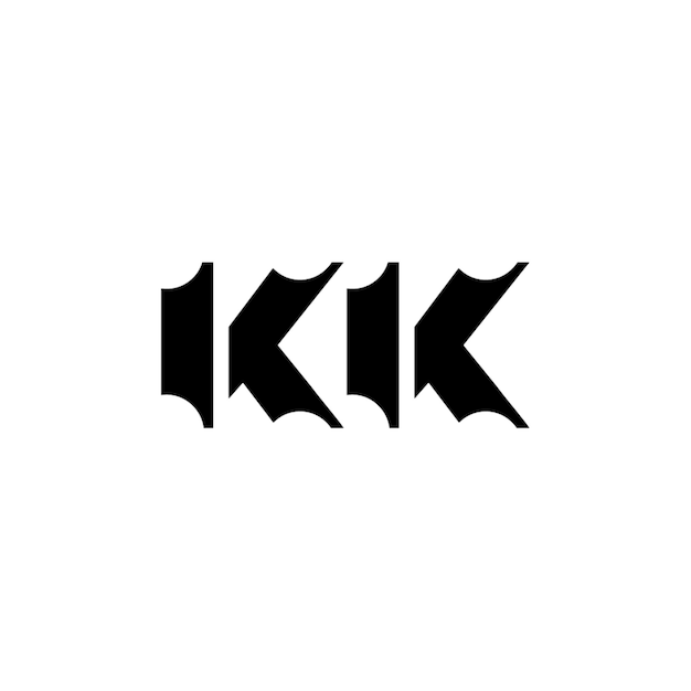 KK monograma logotipo diseño carta texto nombre símbolo monocromo logotipo alfabeto carácter simple logotipo