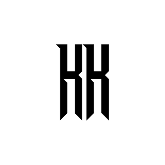 KK monograma logotipo diseño carta texto nombre símbolo monocromo logotipo alfabeto carácter simple logotipo