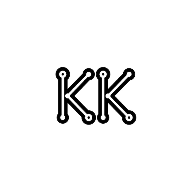 KK monograma logotipo diseño carta texto nombre símbolo monocromo logotipo alfabeto carácter simple logotipo