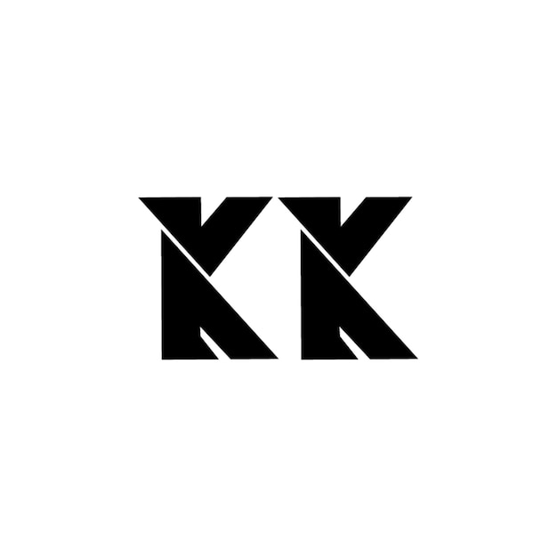 KK monograma logotipo diseño carta texto nombre símbolo monocromo logotipo alfabeto carácter simple logotipo