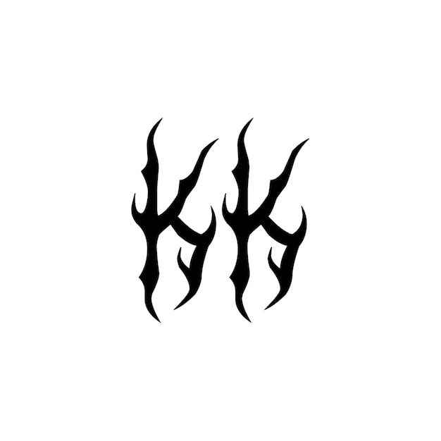 KK monograma logotipo diseño carta texto nombre símbolo monocromo logotipo alfabeto carácter simple logotipo