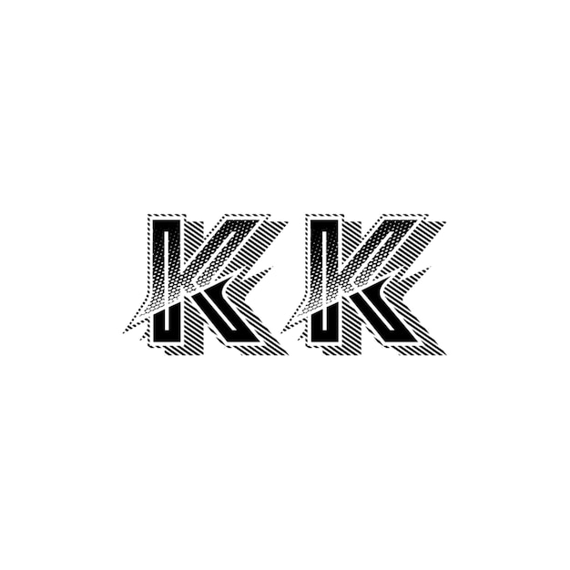 KK monograma logotipo diseño carta texto nombre símbolo monocromo logotipo alfabeto carácter simple logotipo