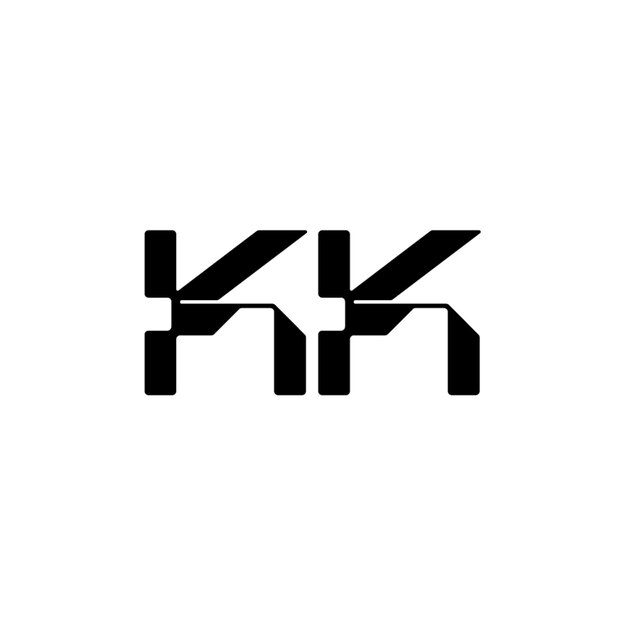 KK monograma logotipo diseño carta texto nombre símbolo monocromo logotipo alfabeto carácter simple logotipo