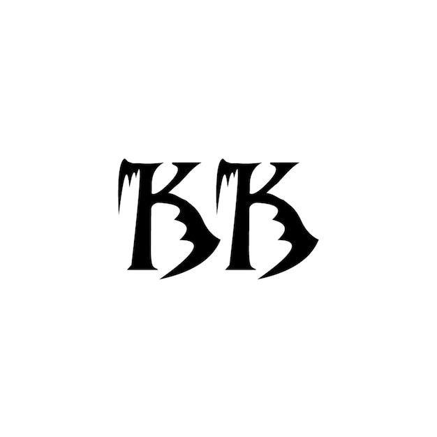 KK monograma logotipo diseño carta texto nombre símbolo monocromo logotipo alfabeto carácter simple logotipo