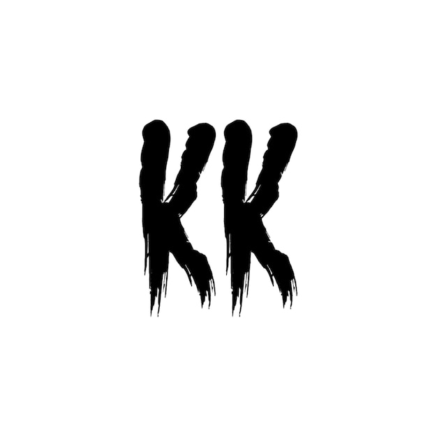 KK monograma logotipo diseño carta texto nombre símbolo monocromo logotipo alfabeto carácter simple logotipo