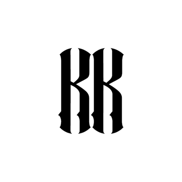 KK monograma logotipo diseño carta texto nombre símbolo monocromo logotipo alfabeto carácter simple logotipo