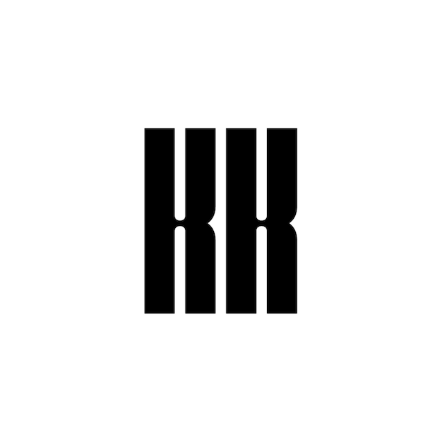 KK monograma logotipo diseño carta texto nombre símbolo monocromo logotipo alfabeto carácter simple logotipo