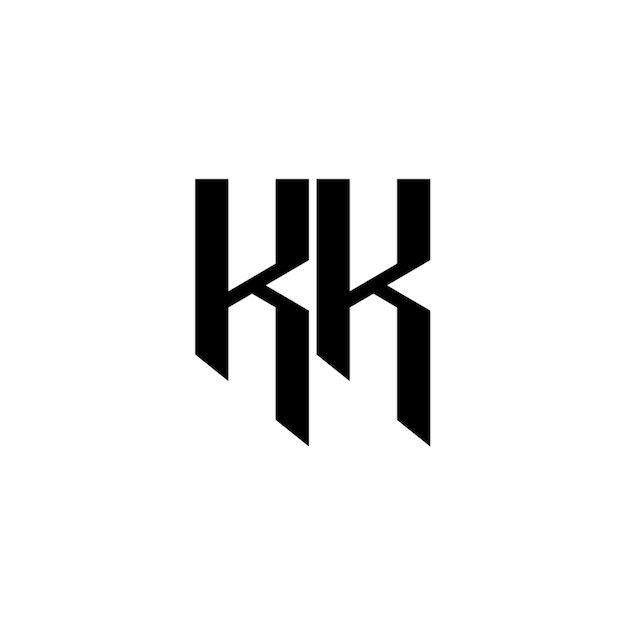 KK monograma logotipo diseño carta texto nombre símbolo monocromo logotipo alfabeto carácter simple logotipo