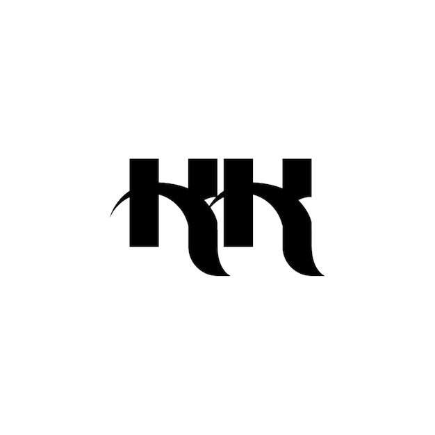 KK monograma logotipo diseño carta texto nombre símbolo monocromo logotipo alfabeto carácter simple logotipo