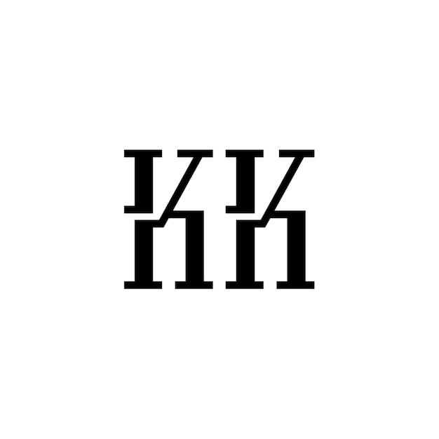 KK monograma logotipo diseño carta texto nombre símbolo monocromo logotipo alfabeto carácter simple logotipo