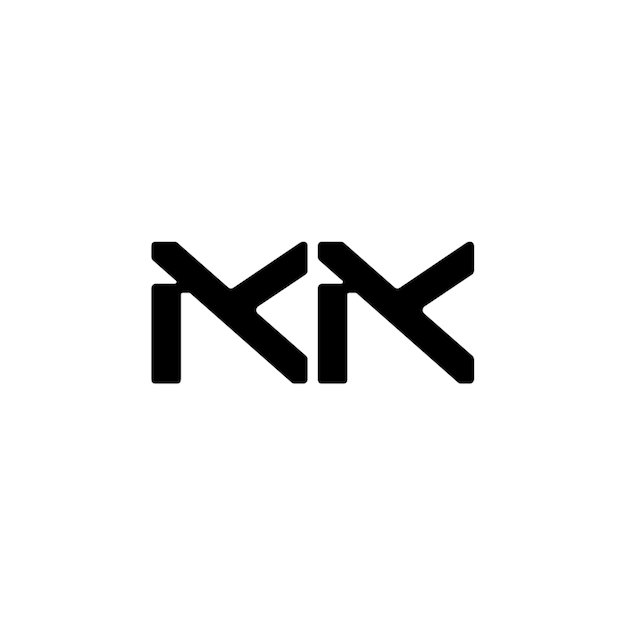 KK monograma logotipo diseño carta texto nombre símbolo monocromo logotipo alfabeto carácter simple logotipo