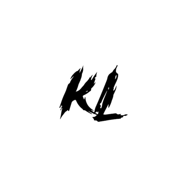 KL monograma logotipo diseño carta texto nombre símbolo monocromo logotipo alfabeto carácter simple logotipo