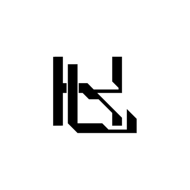 KL monograma logotipo diseño carta texto nombre símbolo monocromo logotipo alfabeto carácter simple logotipo