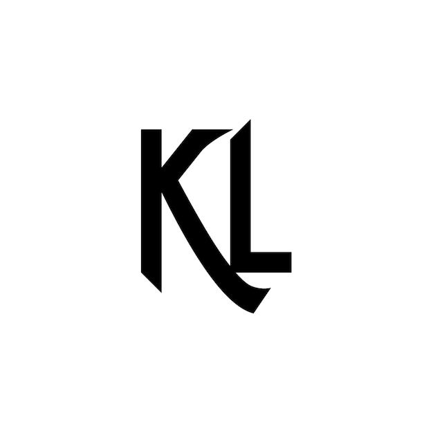KL monograma logotipo diseño carta texto nombre símbolo monocromo logotipo alfabeto carácter simple logotipo