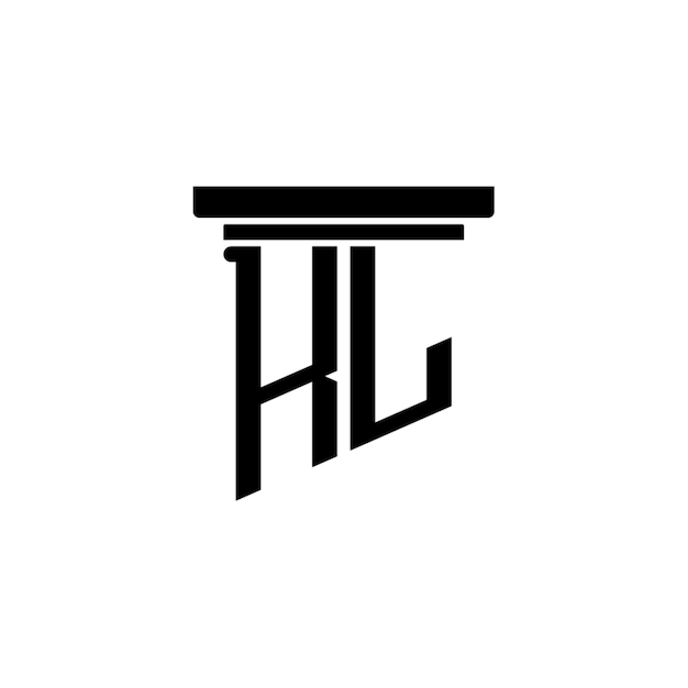 KL monograma logotipo diseño carta texto nombre símbolo monocromo logotipo alfabeto carácter simple logotipo