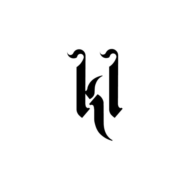 KL monograma logotipo diseño carta texto nombre símbolo monocromo logotipo alfabeto carácter simple logotipo
