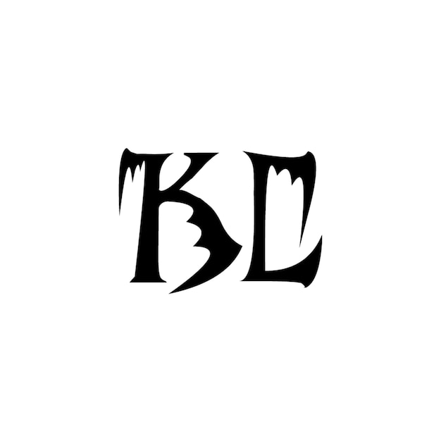KL monograma logotipo diseño carta texto nombre símbolo monocromo logotipo alfabeto carácter simple logotipo