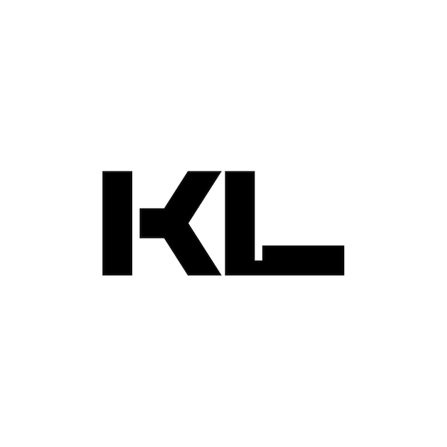 KL monograma logotipo diseño carta texto nombre símbolo monocromo logotipo alfabeto carácter simple logotipo