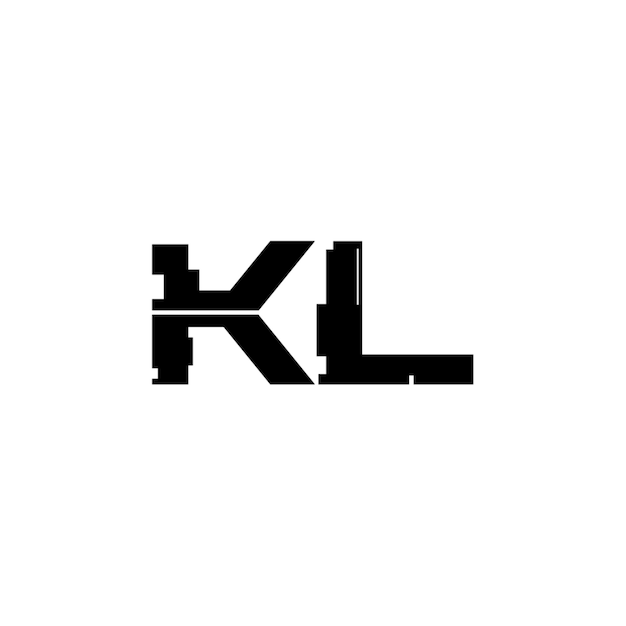 KL monograma logotipo diseño carta texto nombre símbolo monocromo logotipo alfabeto carácter simple logotipo