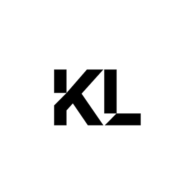 KL monograma logotipo diseño carta texto nombre símbolo monocromo logotipo alfabeto carácter simple logotipo