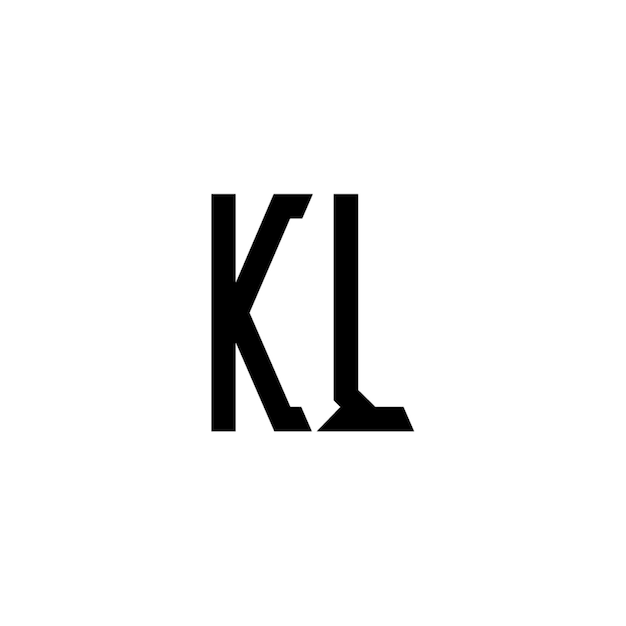 KL monograma logotipo diseño carta texto nombre símbolo monocromo logotipo alfabeto carácter simple logotipo