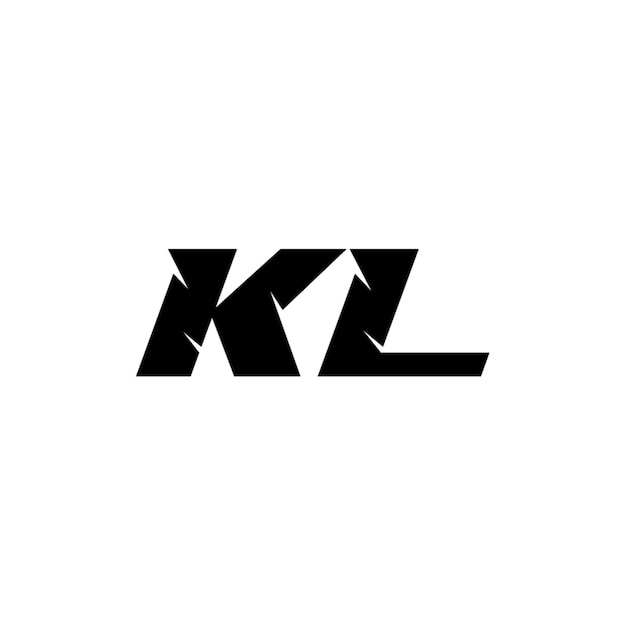 KL monograma logotipo diseño carta texto nombre símbolo monocromo logotipo alfabeto carácter simple logotipo