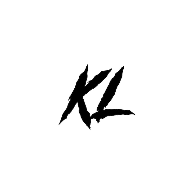 KL monograma logotipo diseño carta texto nombre símbolo monocromo logotipo alfabeto carácter simple logotipo