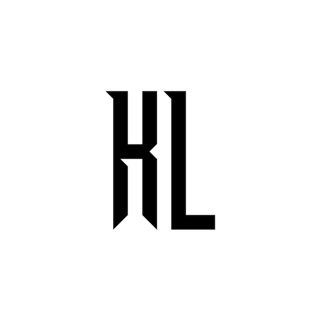 KL monograma logotipo diseño carta texto nombre símbolo monocromo logotipo alfabeto carácter simple logotipo