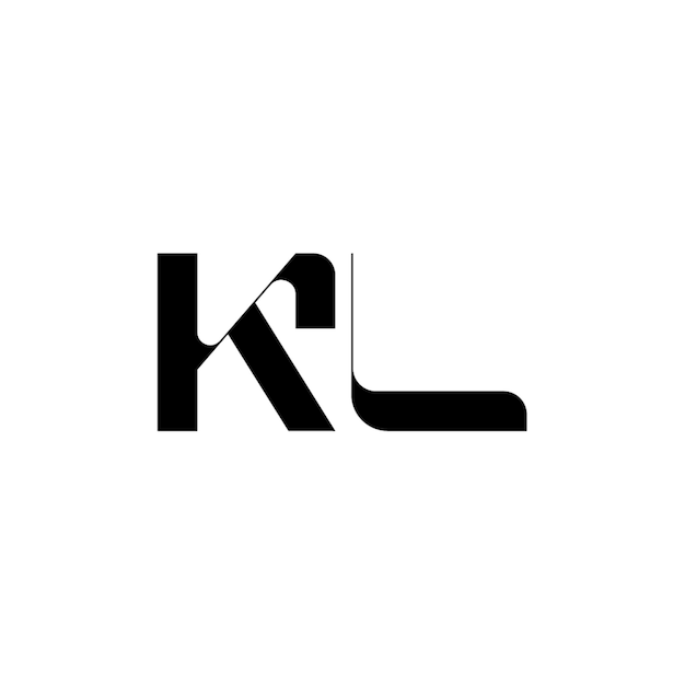 KL monograma logotipo diseño carta texto nombre símbolo monocromo logotipo alfabeto carácter simple logotipo
