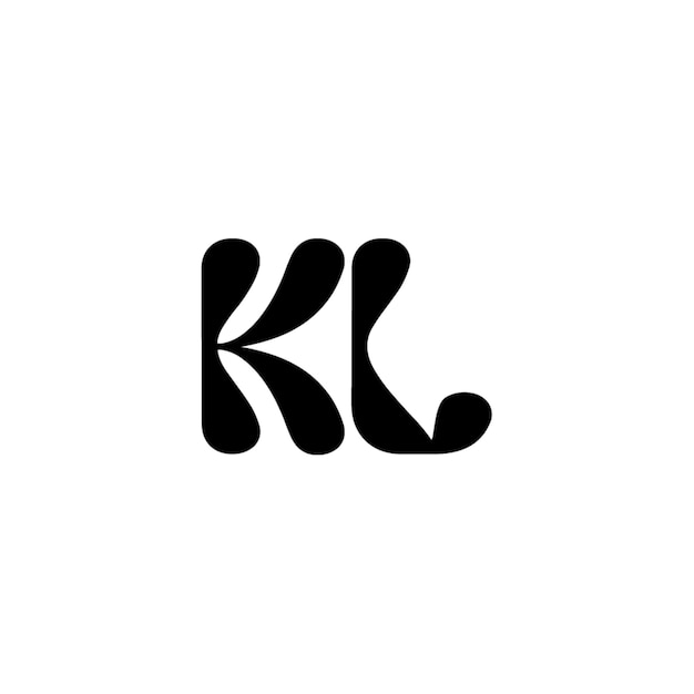 KL monograma logotipo diseño carta texto nombre símbolo monocromo logotipo alfabeto carácter simple logotipo