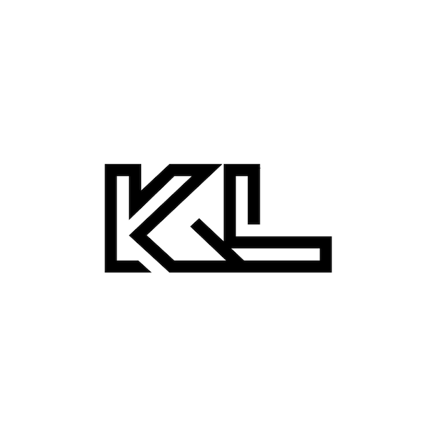 KL monograma logotipo diseño carta texto nombre símbolo monocromo logotipo alfabeto carácter simple logotipo