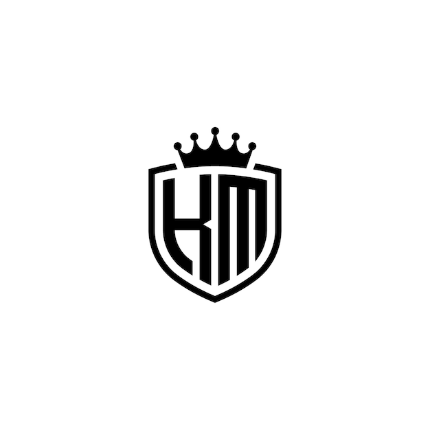 KM monograma logotipo diseño carta texto nombre símbolo monocromo logotipo alfabeto carácter simple logotipo