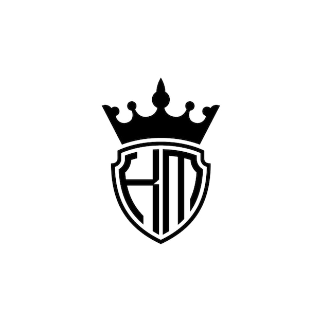 KM monograma logotipo diseño carta texto nombre símbolo monocromo logotipo alfabeto carácter simple logotipo