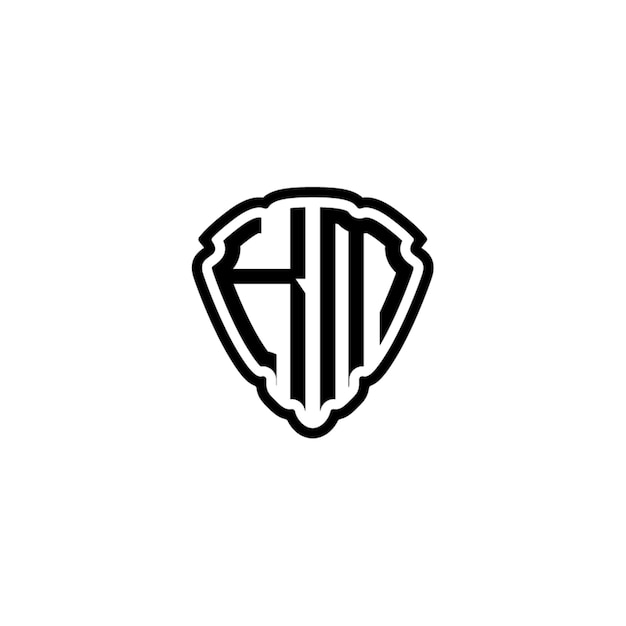 KM monograma logotipo diseño carta texto nombre símbolo monocromo logotipo alfabeto carácter simple logotipo
