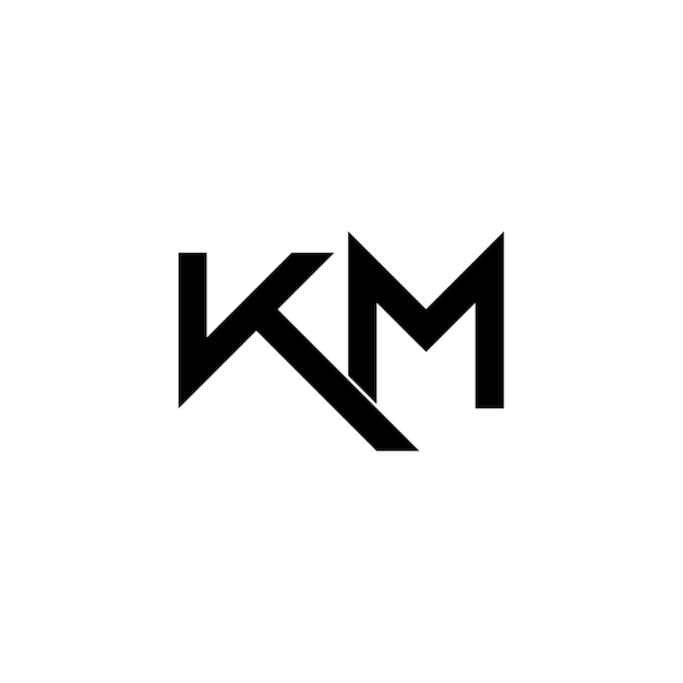 KM monograma logotipo diseño carta texto nombre símbolo monocromo logotipo alfabeto carácter simple logotipo